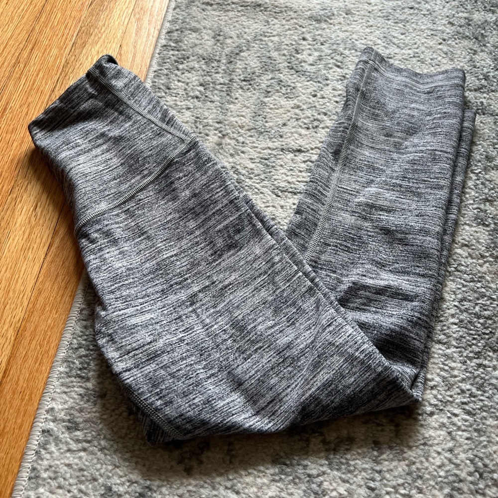 Lululemon leggings hearhered gray